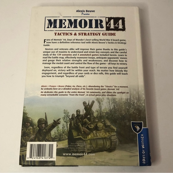 Memoir’ 44 Tactics & Strategy Guide  Days of Wonder Book Alexis Beuve English - Picture 2 of 7